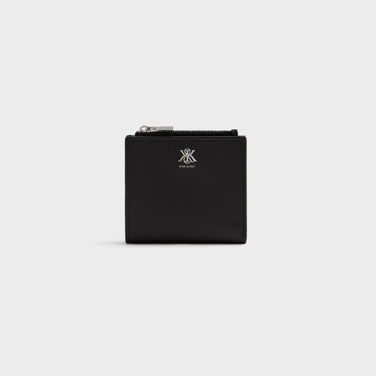 Kith Saffiano Leather Snap Wallet - Black