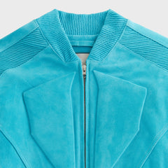 Kith Women Varen Suede Moto Bomber - Aragonite