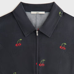 Kith Women Caela Cherry Zip Shirt - Black