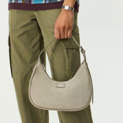 Kith Women Imana Suede Mix Crescent Shoulder Bag - Sandy Taupe