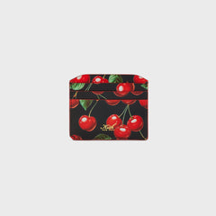Kith Women Tossed Cherries Notch 6CC Card Case - Black