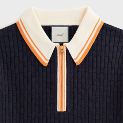 Kith Women Taylen Basketweave Sweater Polo - Ink
