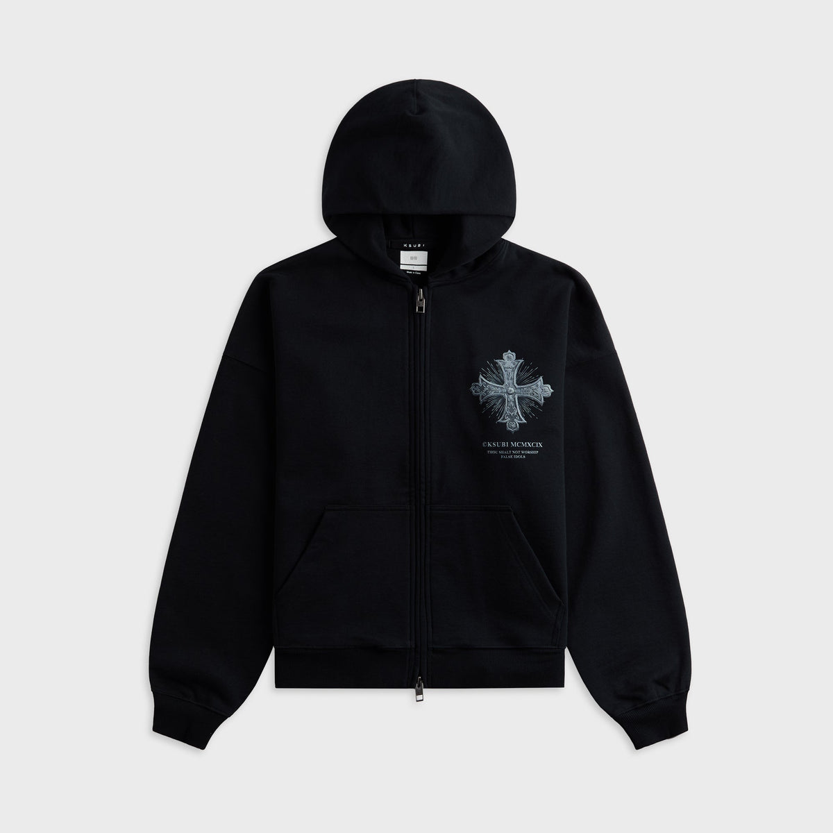 Ksubi False Idols Ekcess Zip Hoodie - Jet Black