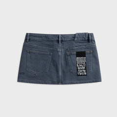 Ksubi Micro Mini Skirt - Exposed Mirage Blue