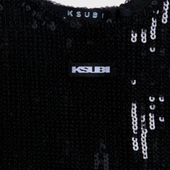 Ksubi Chloe Nude Spark Tank Top - Black Spark