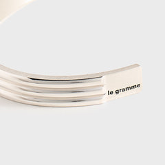 Le Gramme 30 Grammes Godron Bracelet Polished - Silver