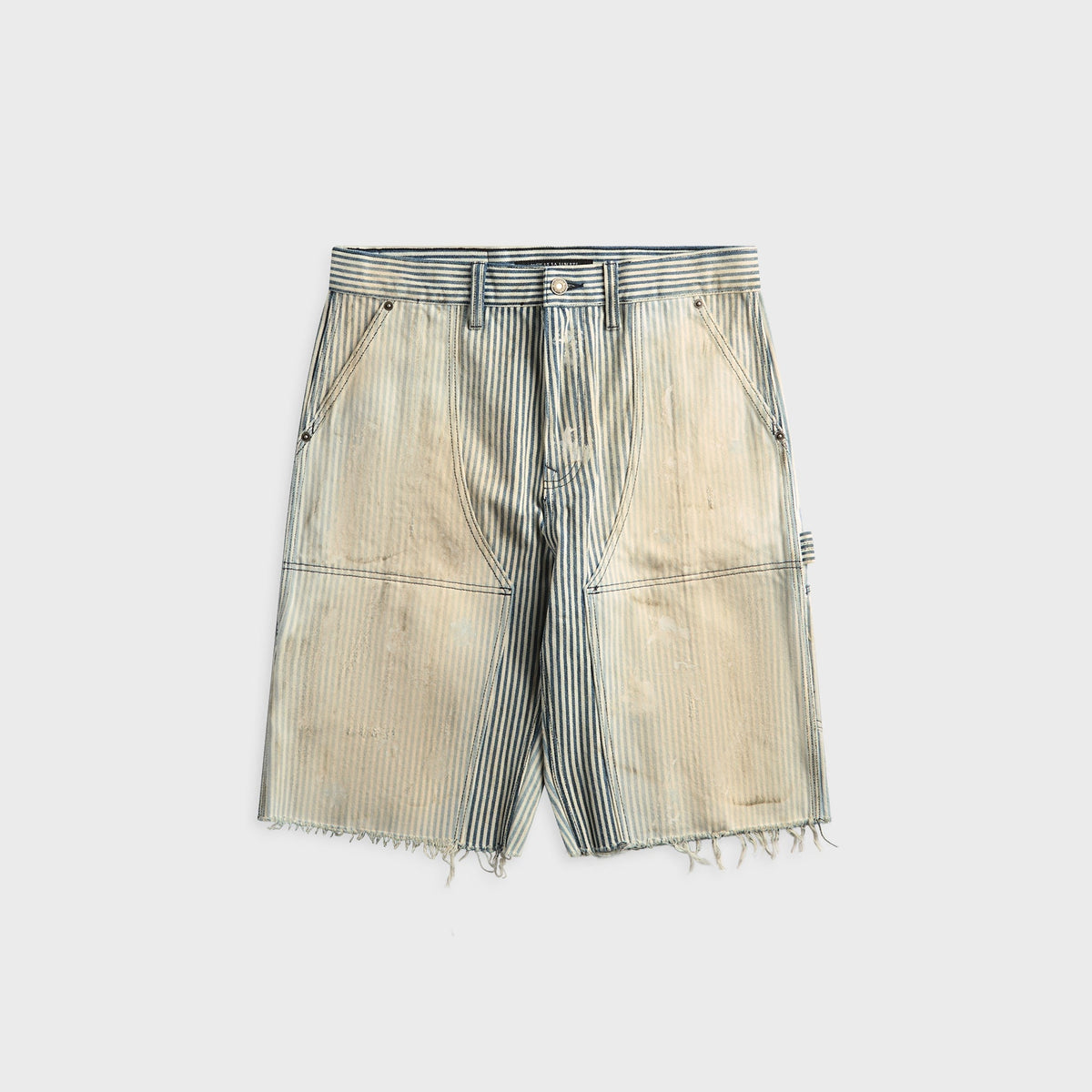 Coût De La Liberté Bushwick Hickory Stripe Cut Off Short - Asphalt Dint