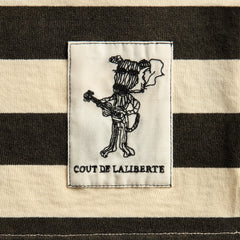 Coût De La Liberté Connor Stripe Rugby With Crystal Embroidered CDLL 56 Shirt - Ozone Black