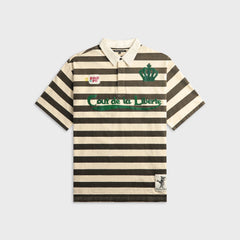 Coût De La Liberté Connor Stripe Rugby With Crystal Embroidered CDLL 56 Shirt - Ozone Black