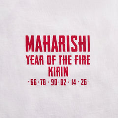 Maharishi 7238 Paper Cut Kirin Tee - White