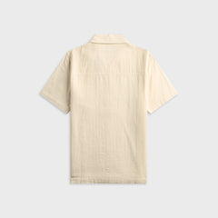 Maharishi 7316 Light Double Voile Cuban Shirt - Ecru