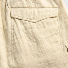 Maharishi 7317 Double Voile Asymmetrical Cargo Short - Ecru
