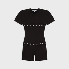 Miaou Josie Romper - Black