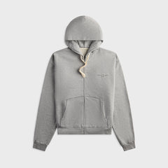Maison Margiela Zipped Hooded Sweatshirt - Grey Melange