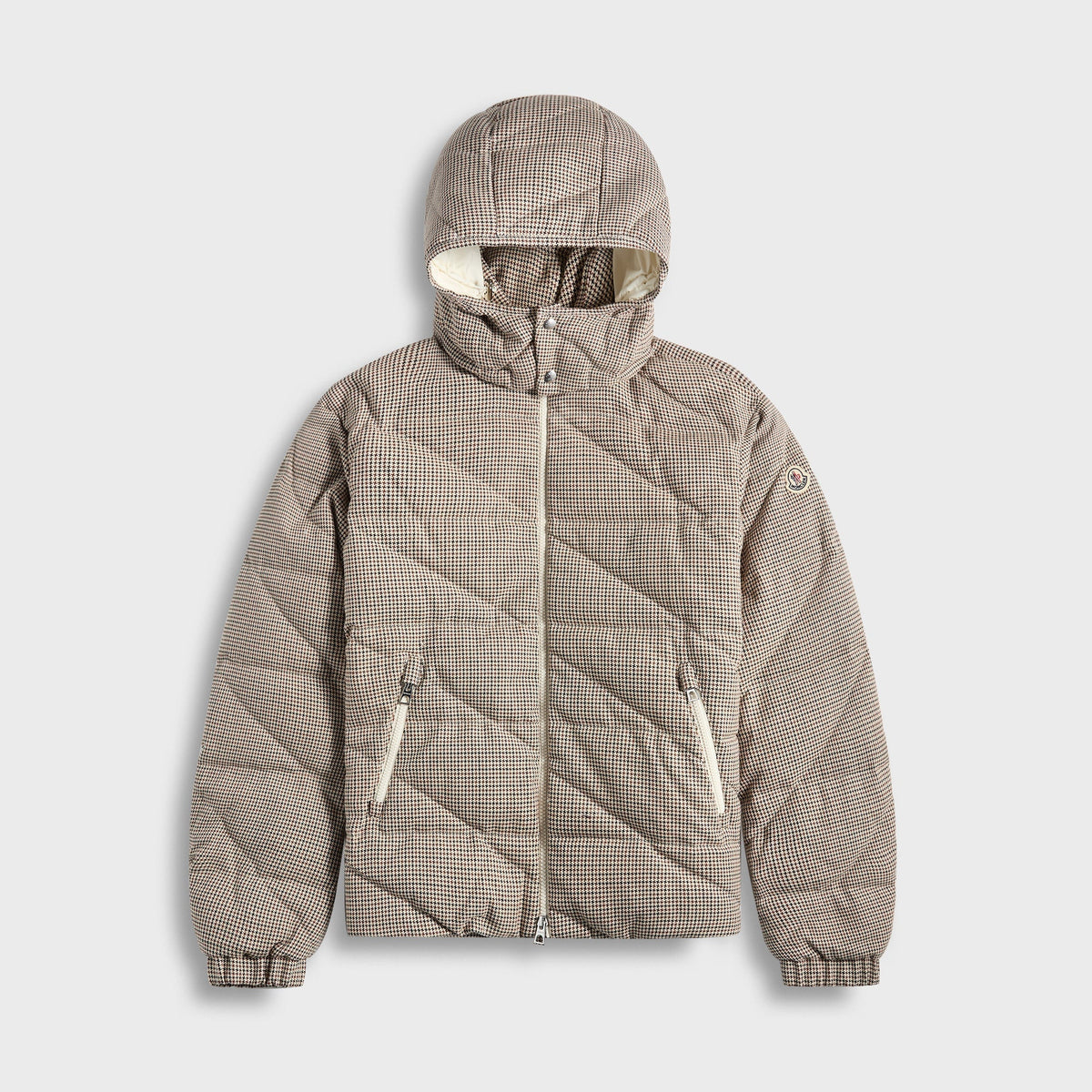 Moncler Psyllos Wool-Blend Hooded Down Jacket - Grey