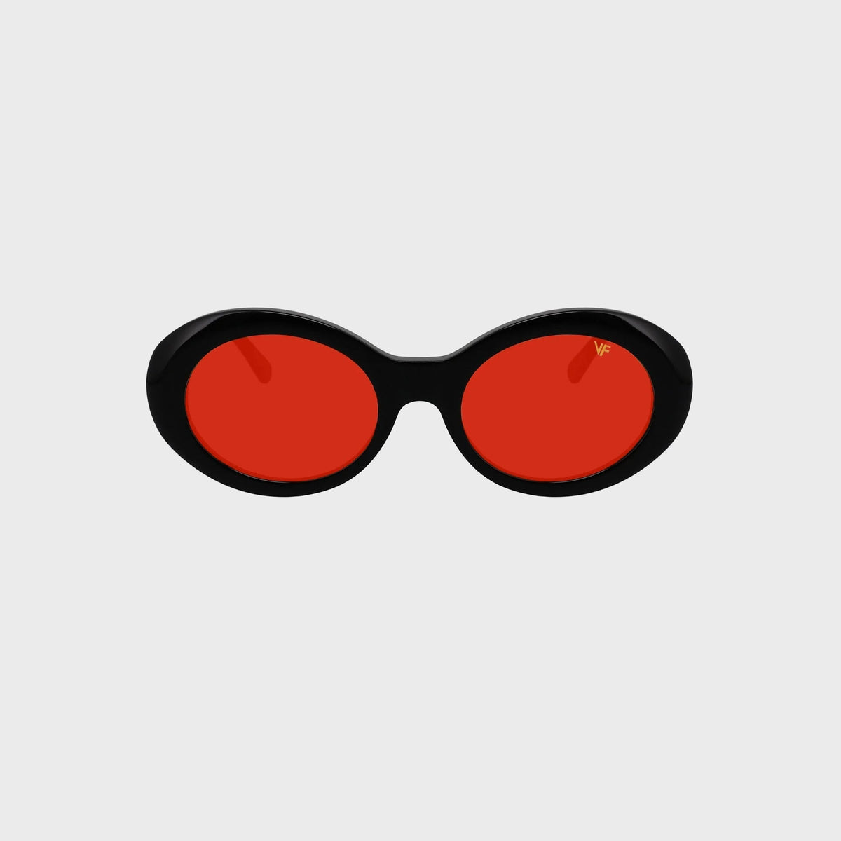 Vintage Frames Cobain Black Acetate Sunglasses - Red Solid