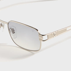 Vintage Frames Dime 24KT - White Gold / Charcoal Gradient
