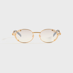 Vintage Frames Knowledge 24KT - Yellow Gold / Brown Smoke Gradient