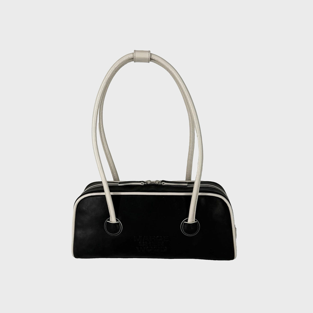 MARGESHERWOOD Soft Baguette Bag with Piping - Black
