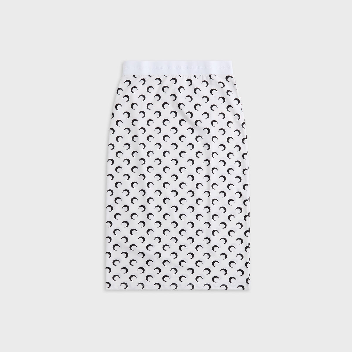 Marine Serre Moon Printed Jersey Knee Length Skirt - White