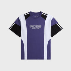 Martine Rose Oversized Panelled Tee - Purple Indigo
