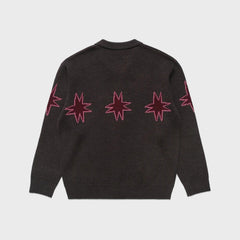 Metalwood Kiki Zip Knit Long Sleeve Polo - Graphite