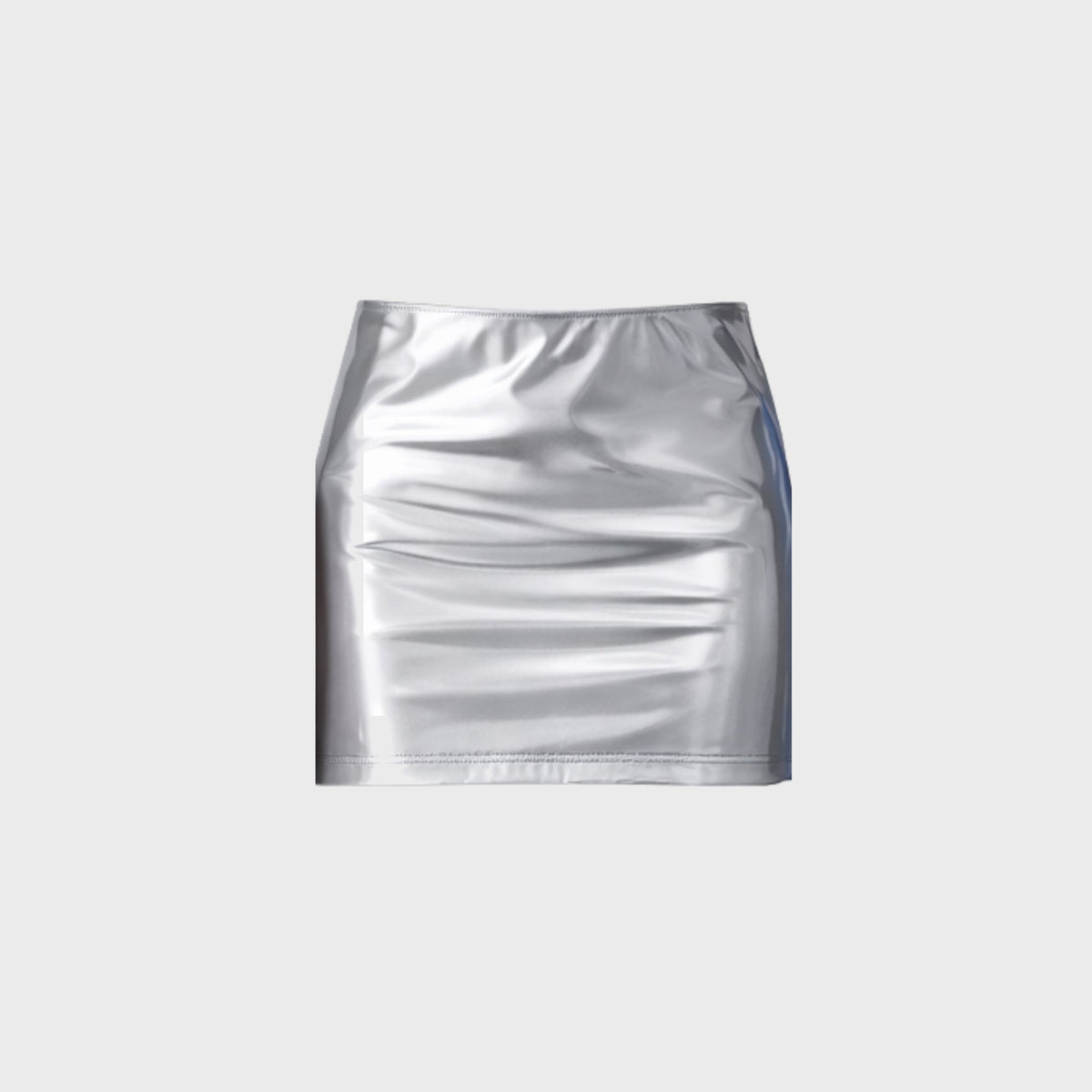 Naranja Furcado Latex Skirt - Silver