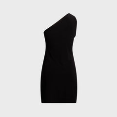 Norma Kamali One Shoulder Mini Dress - Black