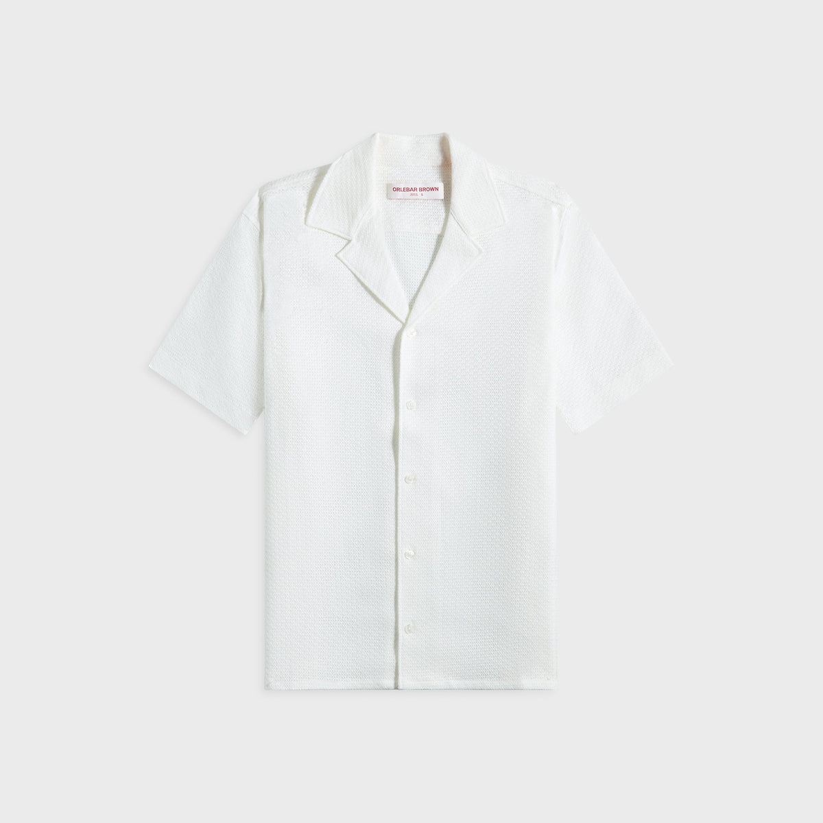 Orlebar Brown Maitan Open Weave Shirt - Cloud