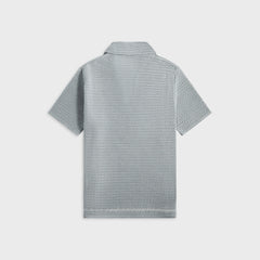 Orlebar Brown Batten Stitch Shirt - Light Sky Pool / White Sand