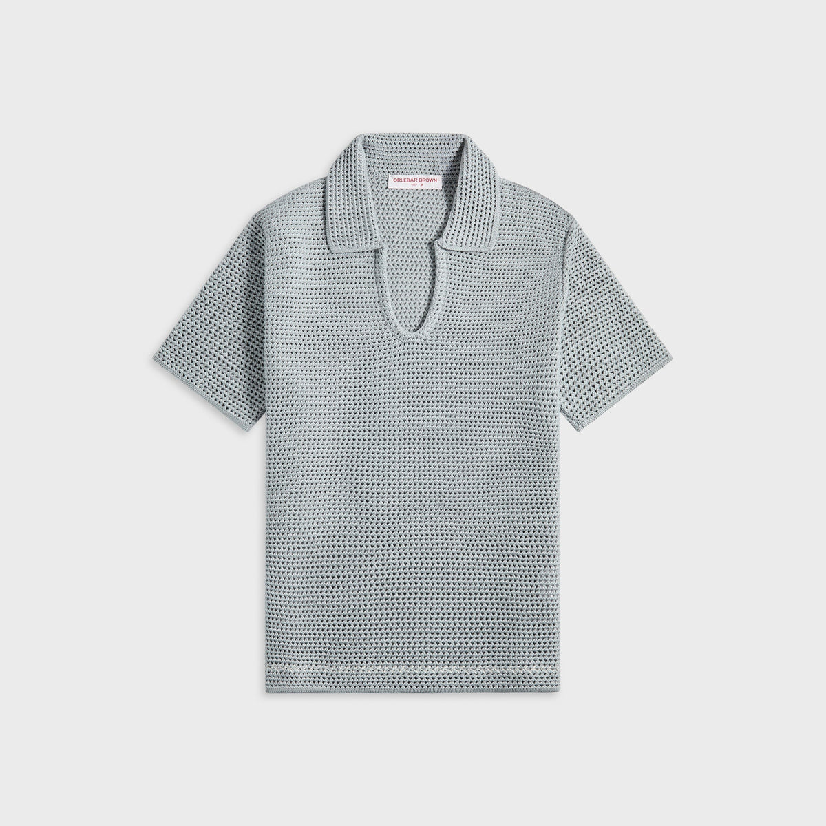 Orlebar Brown Batten Stitch Shirt - Light Sky Pool / White Sand