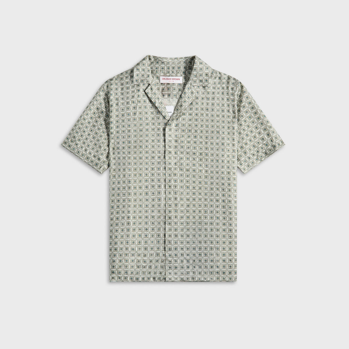 Orlebar Brown Maitan Silk Solstice Shirt - Latte