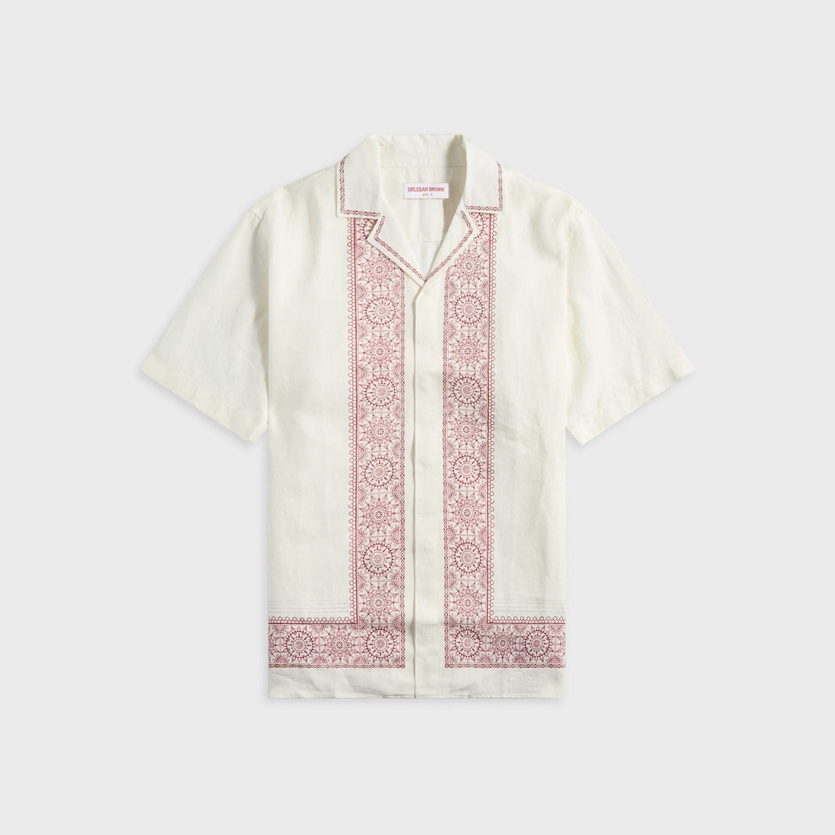 Orlebar Brown Maitan Linen Alchemy Shirt - Dark Ruby