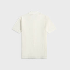 Orlebar Brown Tiernan Chevron Crochet Shirt - White Sand