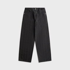 Our Legacy Vast Cut Denim Jean - Black Coated Herringbone