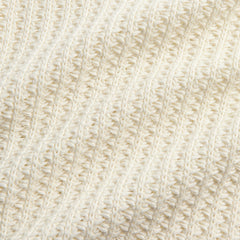 Orlebar Brown Swift Knitted Crochet Polo Shirt - White Sand / Night Iris