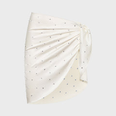 Oseree Gem Pareo Wrap Skirt - Pearl