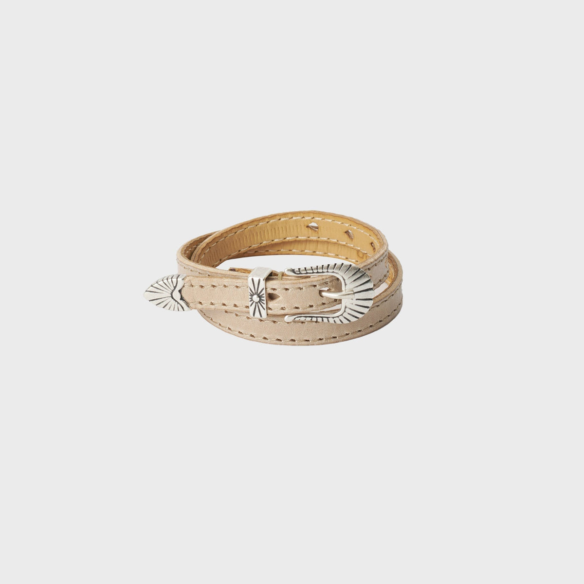 Our Legacy Cowboy Wrap Around Bracelet - Deep Ecru Leather