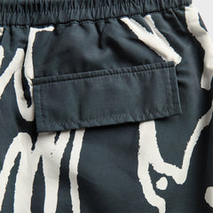 by Parra Birds Fly Free Swim Short - Black
