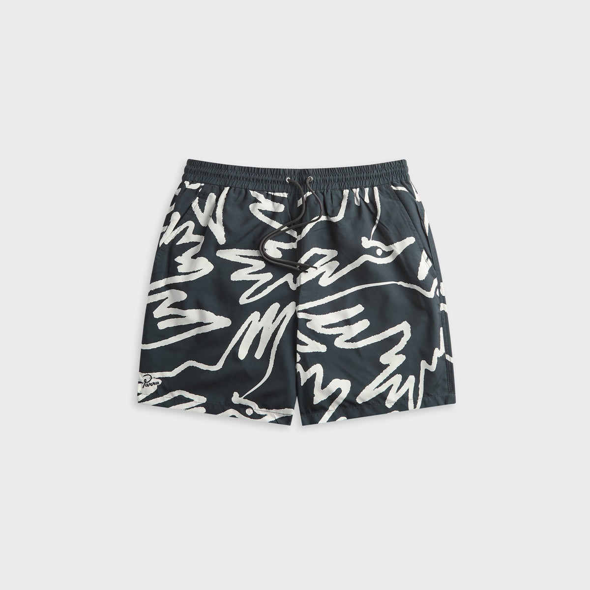 by Parra Birds Fly Free Swim Short - Black