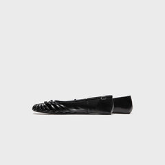 ABRA Double Shoe Ballerina Flat - Black