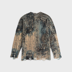 R13 Printed Boyfriend Sweater - Blue Faded Bandana