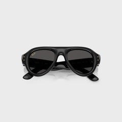 Ray Ban x A$AP Rocky Aviator Puffer Sunglasses - Black Frame / Dark Grey Lens