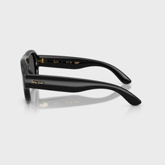 Ray Ban x A$AP Rocky Aviator Puffer Sunglasses - Black Frame / Dark Grey Lens