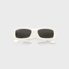 Ray Ban x A$AP Rocky Kiliane Puffer Sunglasses - White Frame / Dark Grey Lens