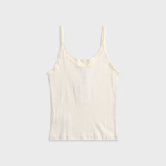 ReDone Lace Strap Tank Handle With Care - Vintage White