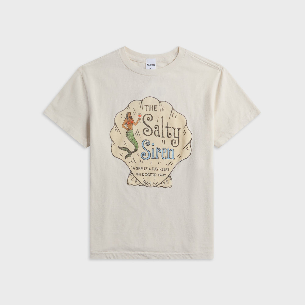 ReDone Classic Salty Siren Tee - Vintage White