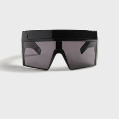 Rick Owens Rev Shiny Shield Sunglasses - Black