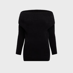 Rick Owens Long Sleeve Cowl Top - Black