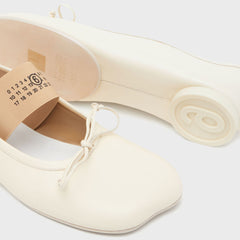 MM6 Maison Margiela Anatomic Numeric Ballerina - Alabaster